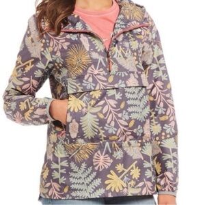 The North Face 1/2 Zip Floral Print Anorak Pullover Rain Jacket